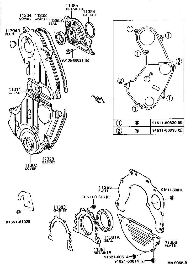Timing Gear Cover & Rear End Plate