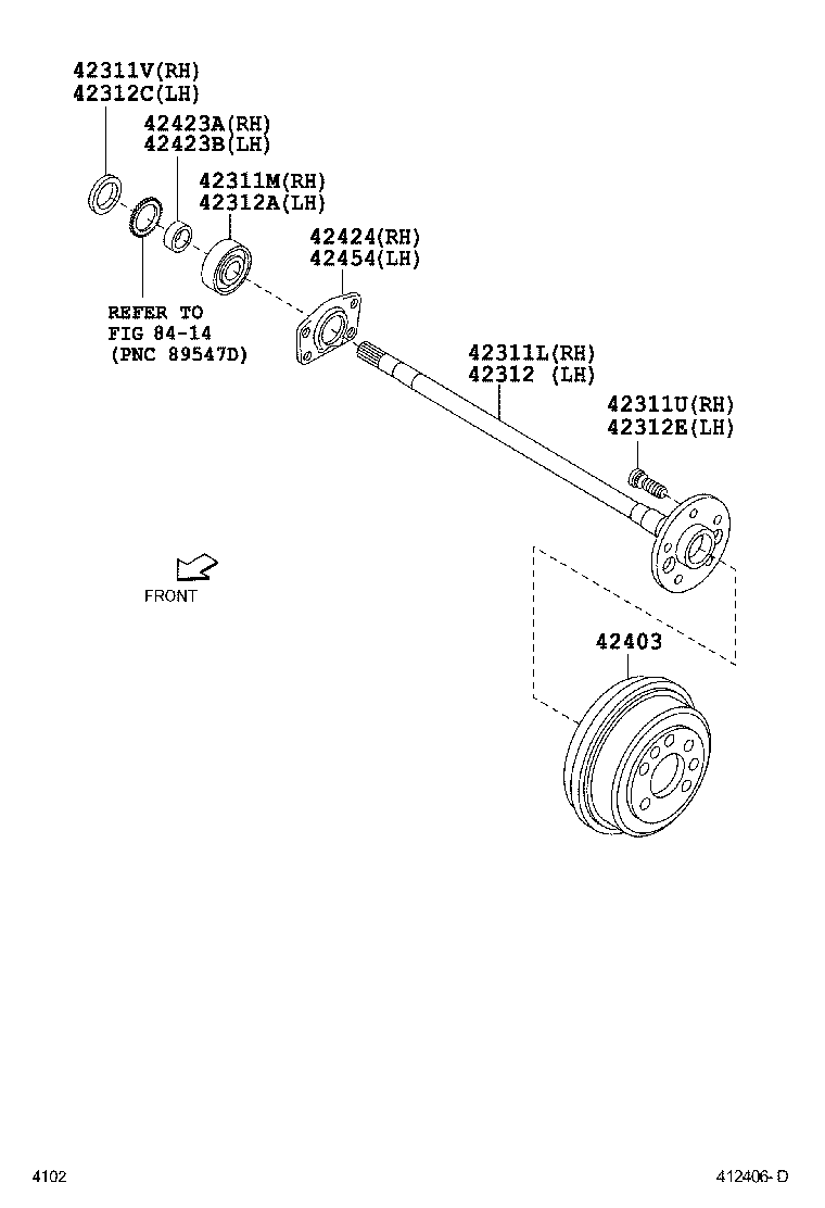 Rear Axle Shaft Hub