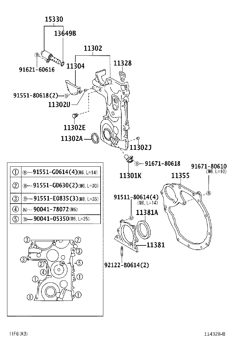 Timing Gear Cover & Rear End Plate