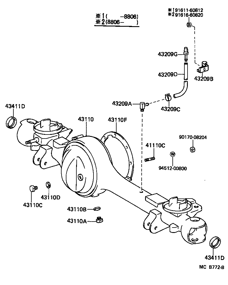 Front Axle Housing & Differential