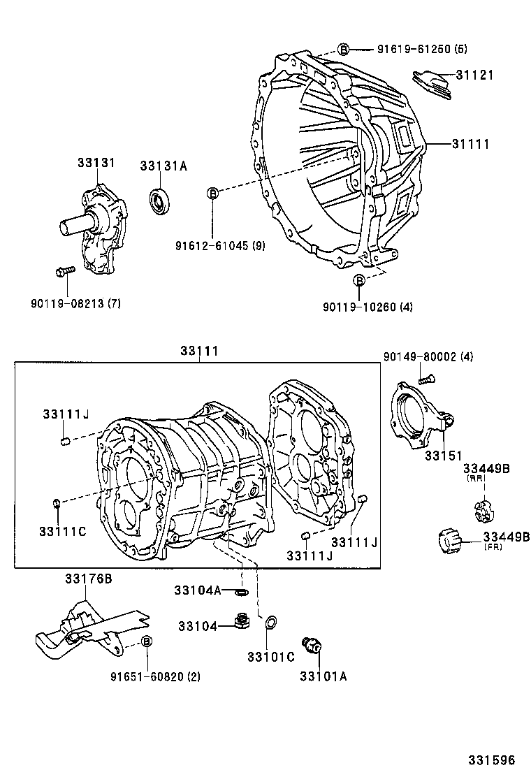 Clutch Housing + Transmission Case