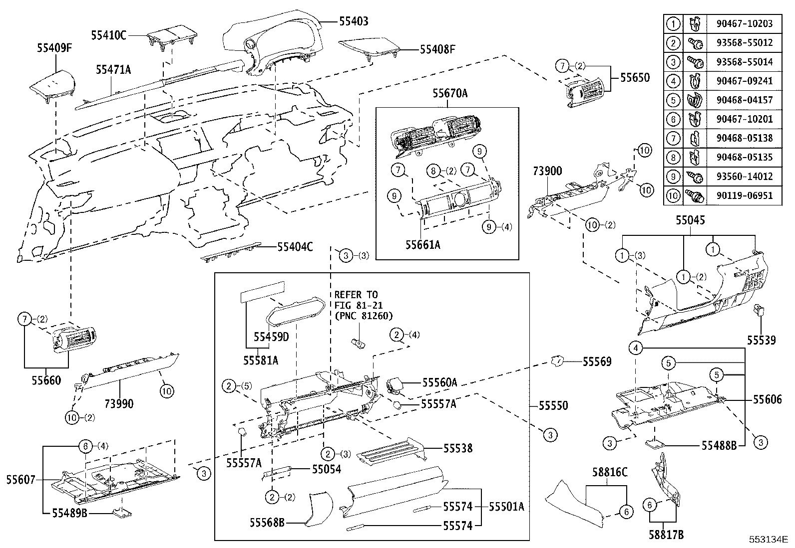 Instrument Panel Glove Compartment