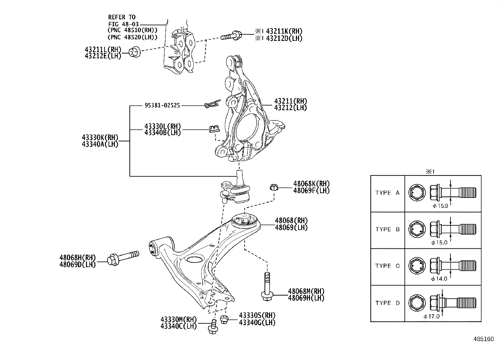 Front Axle Arm Steering Knuckle
