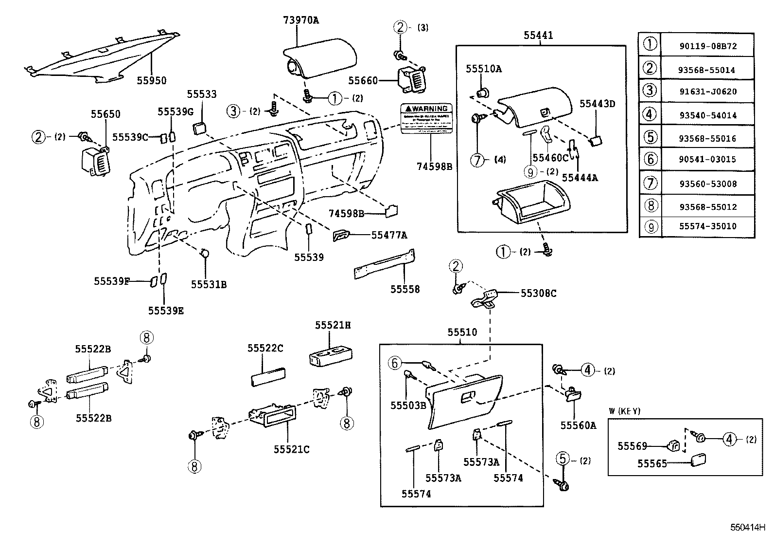 Instrument Panel Glove Compartment