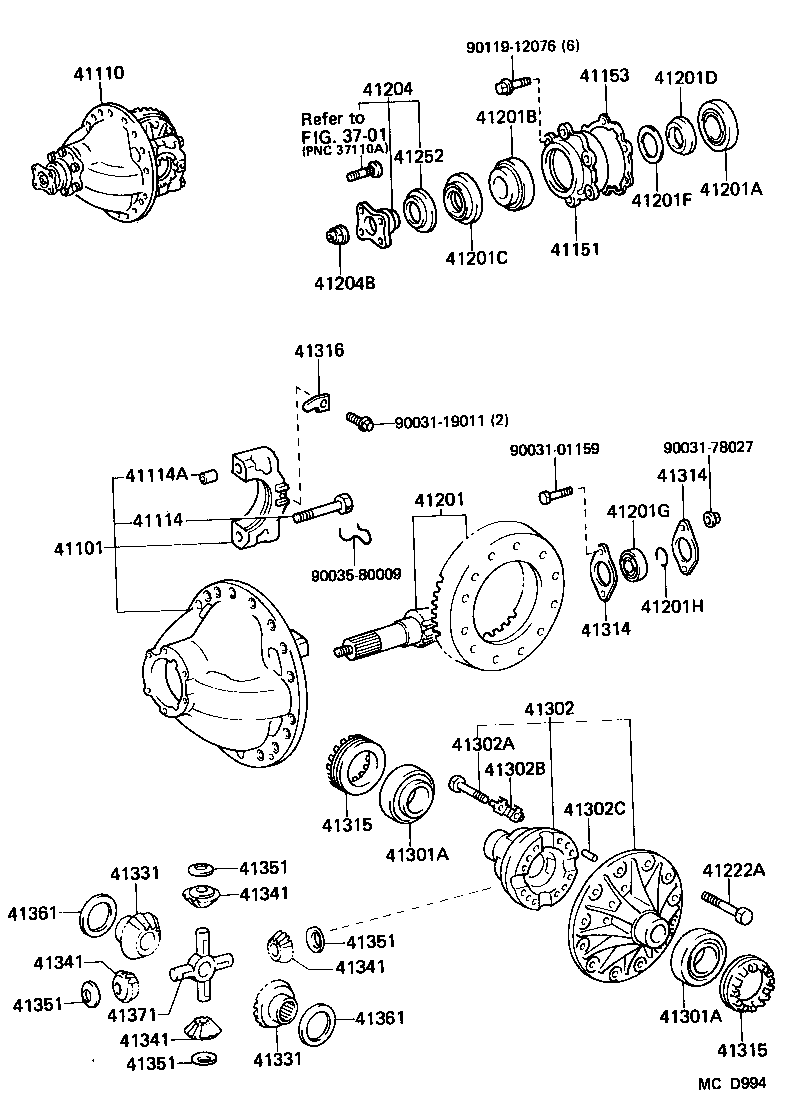 Rear Axle Housing Differential