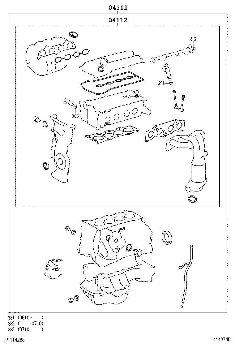 Engine Overhaul Gasket Kit