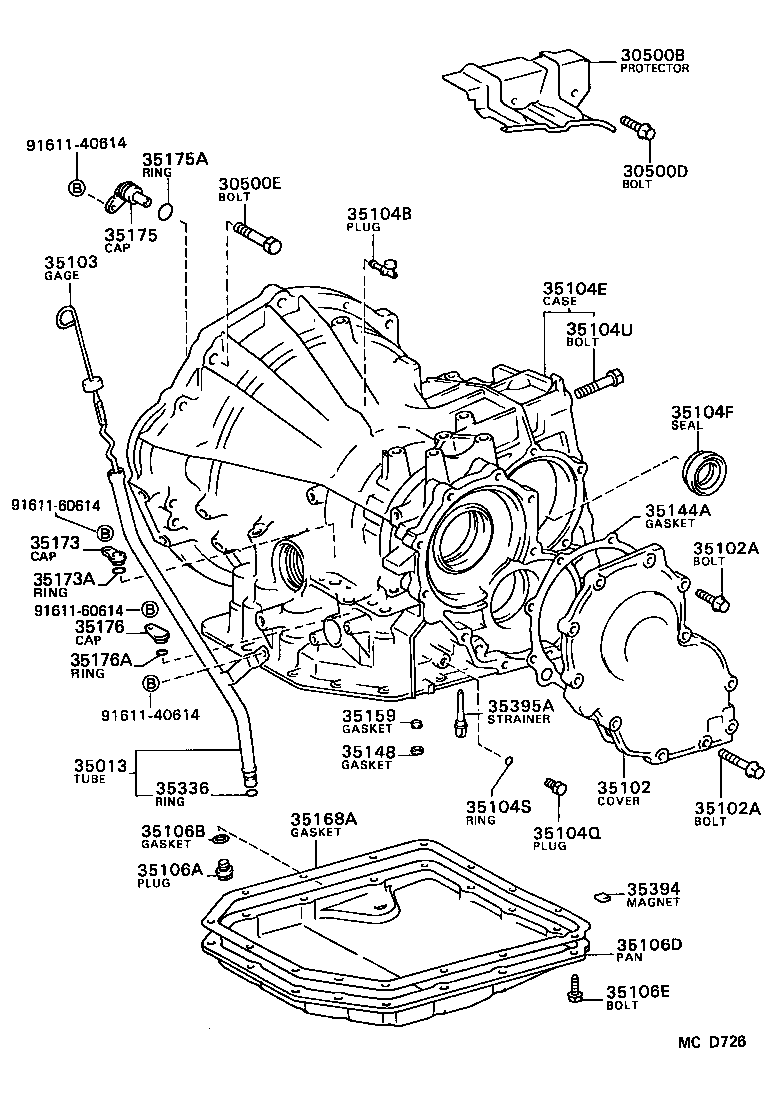 Transmission Case & Oil Pan