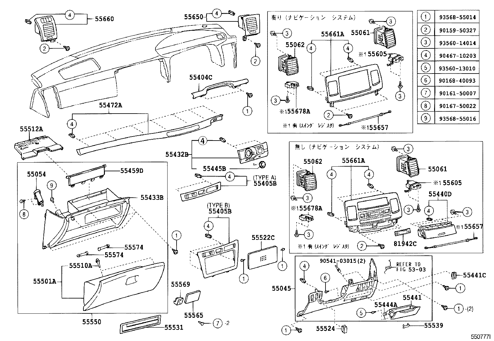 Instrument Panel Glove Compartment