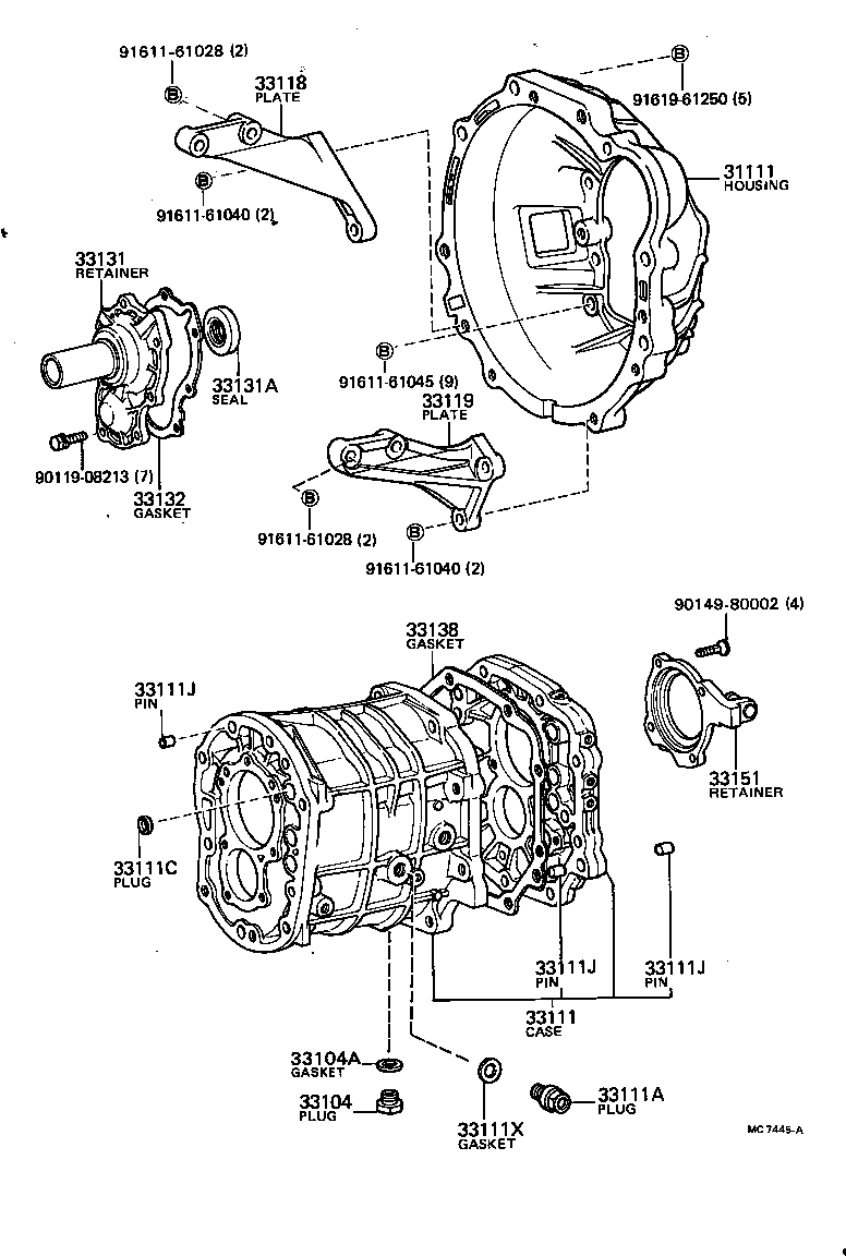 Clutch Housing + Transmission Case