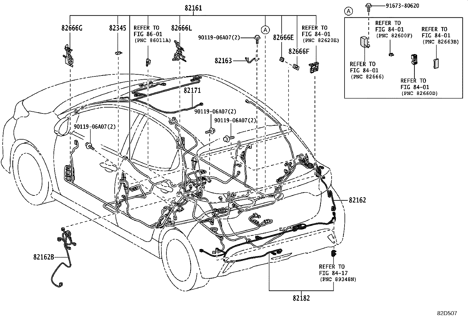 82167-K0010 Wire, Floor, No.3 Toyota | YoshiParts