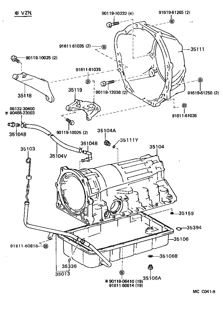 Caja de transmisión y cárter de aceite