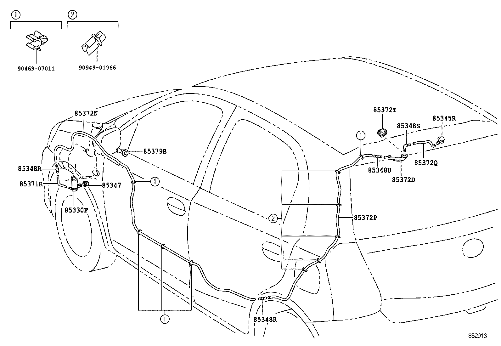 90949-01966 New Genuine Part Toyota 