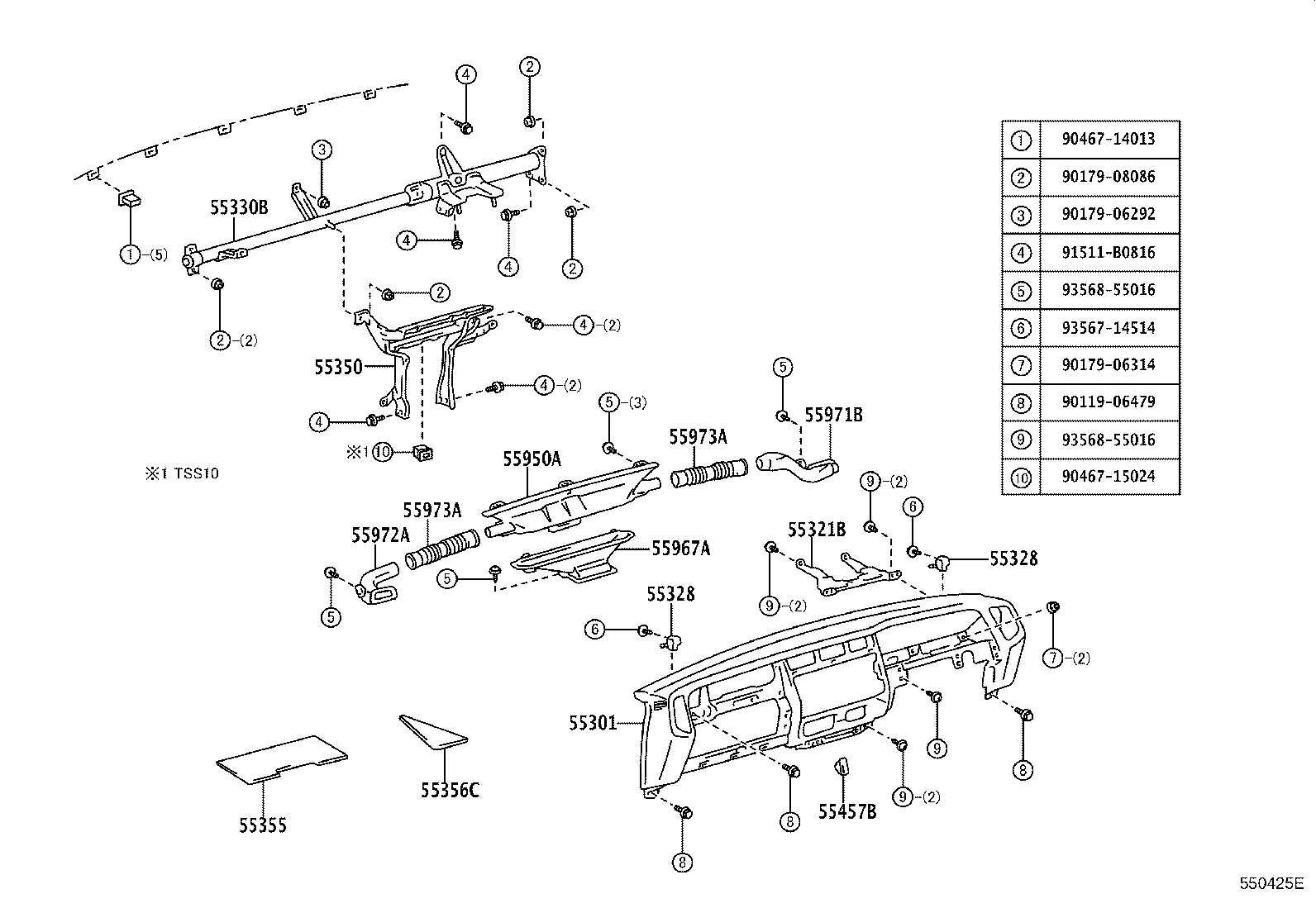 Instrument Panel Glove Compartment