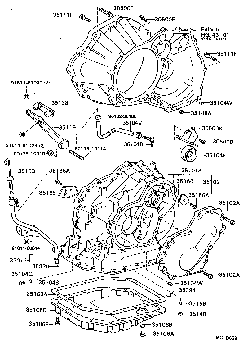 Transmission Case & Oil Pan