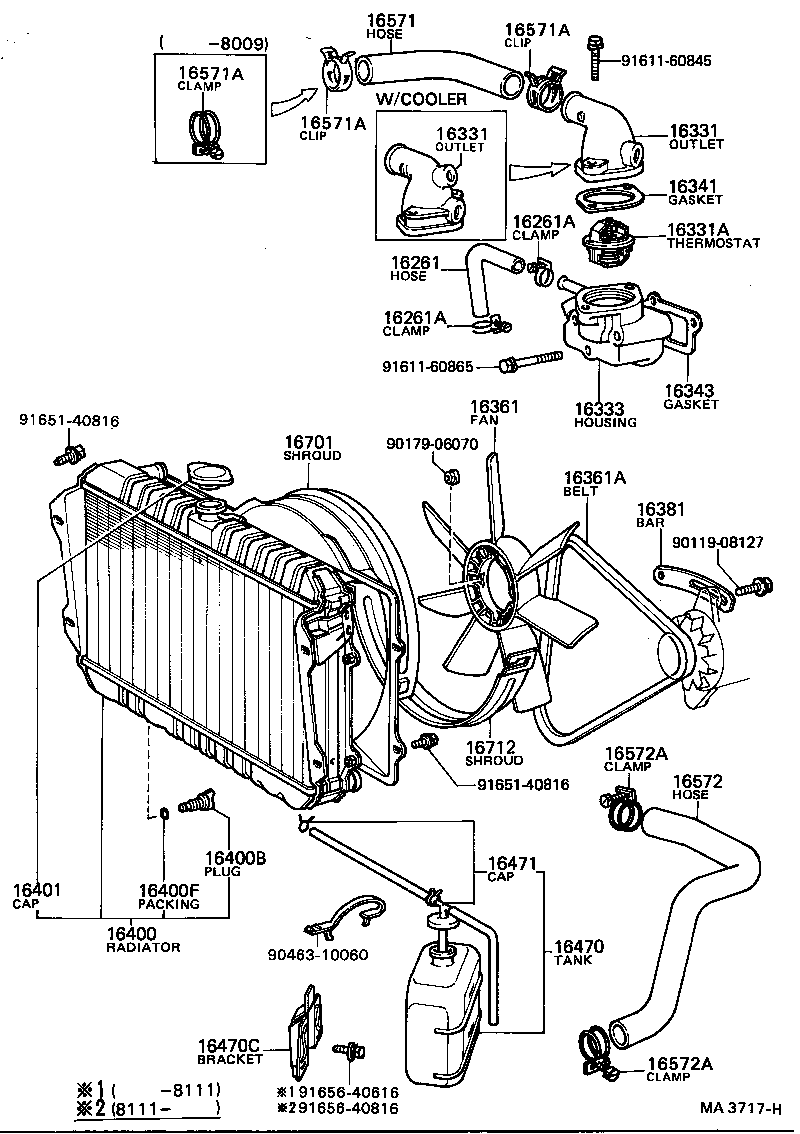 Radiator Water Outlet