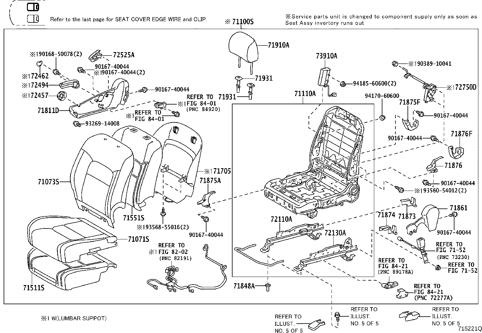 Asiento y pista del asiento