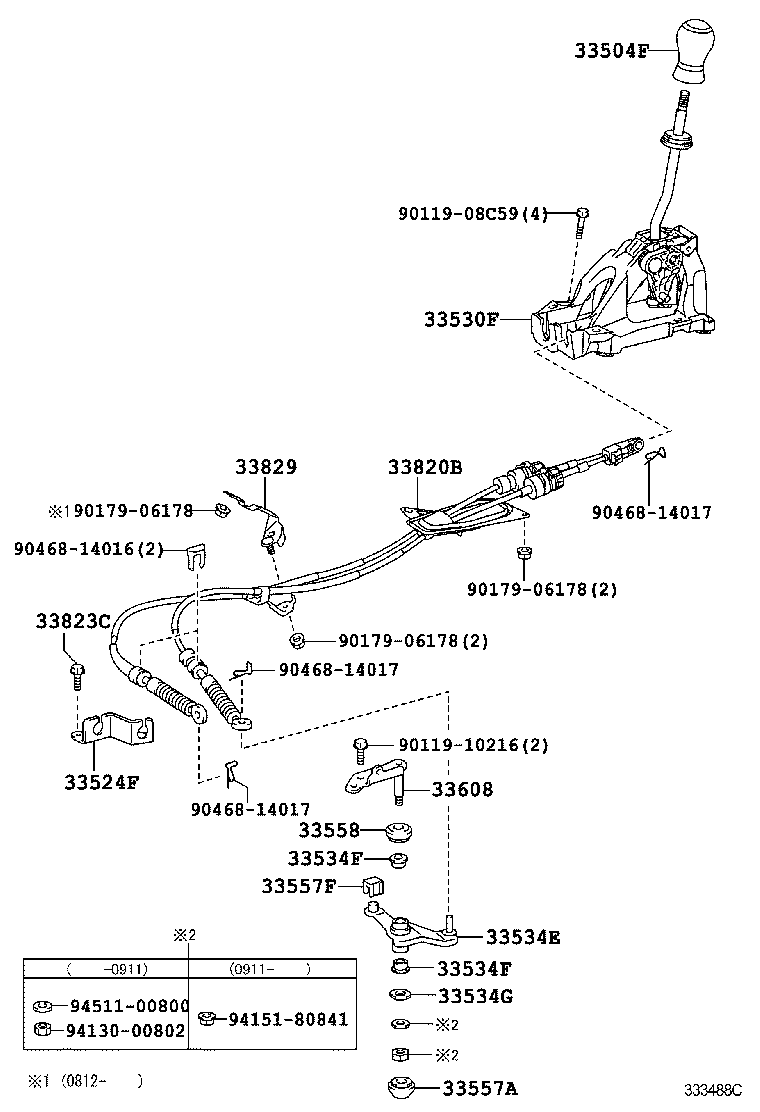 Shift Lever & Retainer