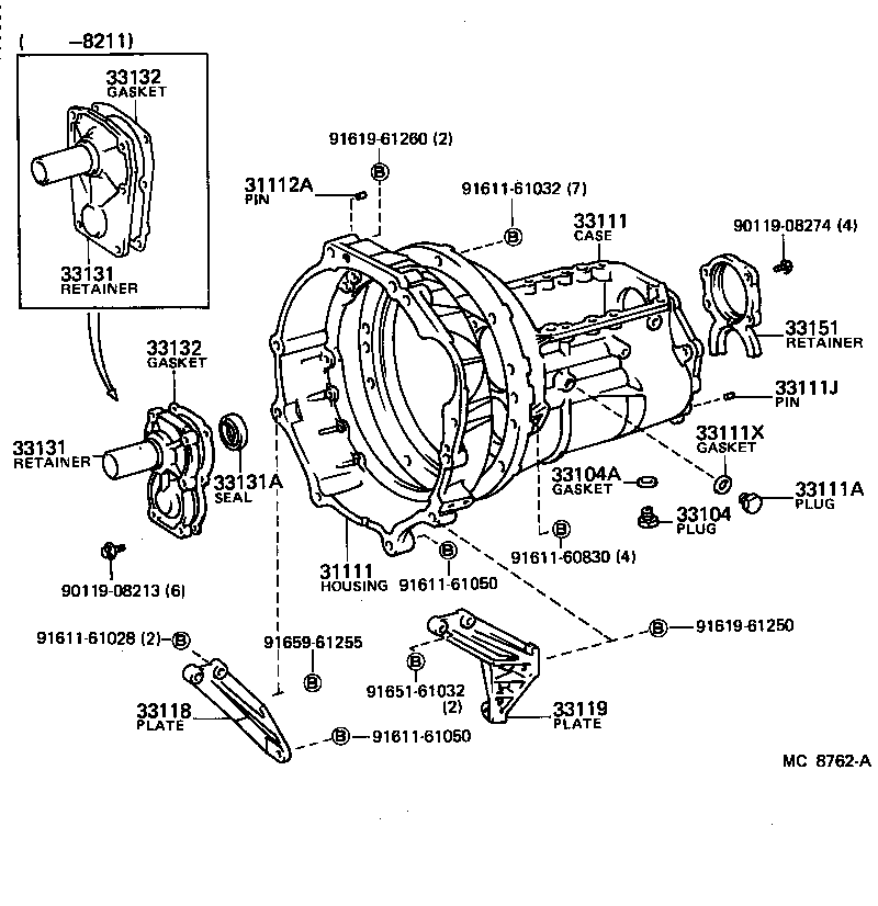 Clutch Housing + Transmission Case