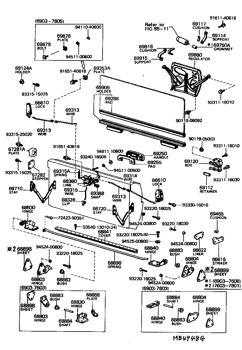 Back Door Lock Hinge