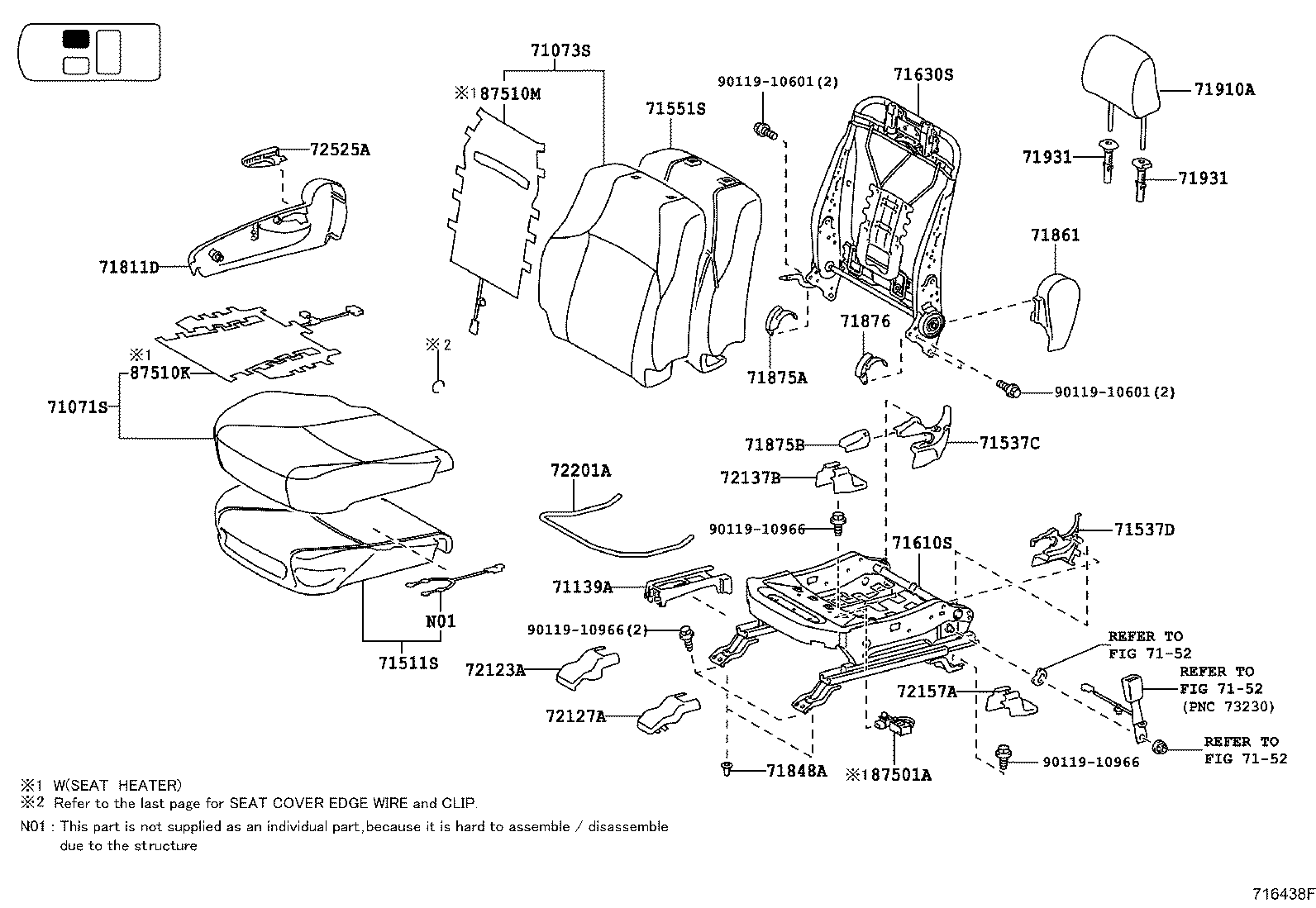 Asiento y pista del asiento