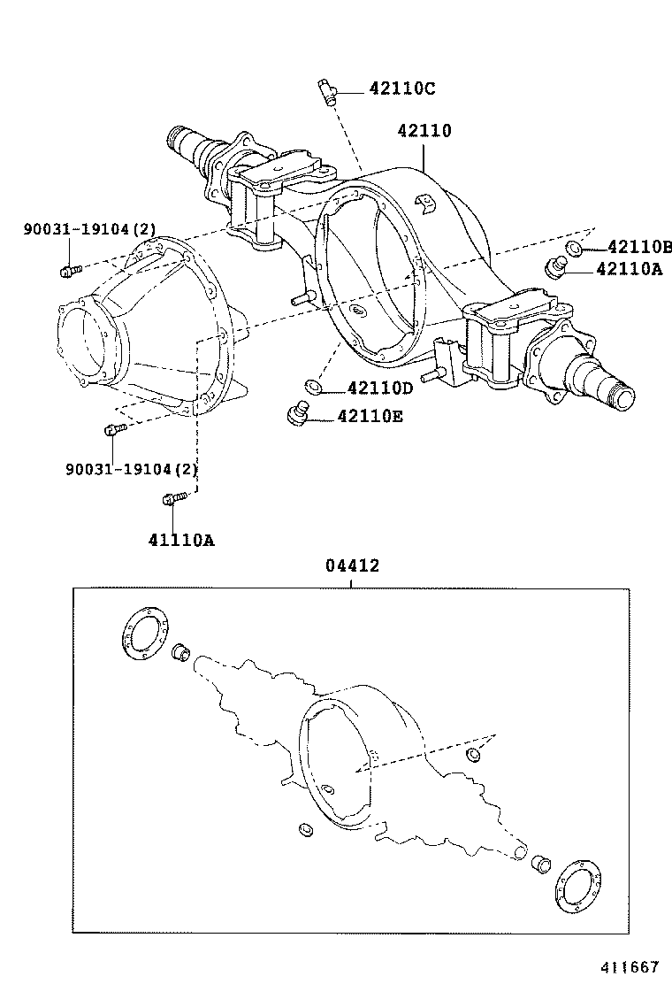 Rear Axle Housing Differential