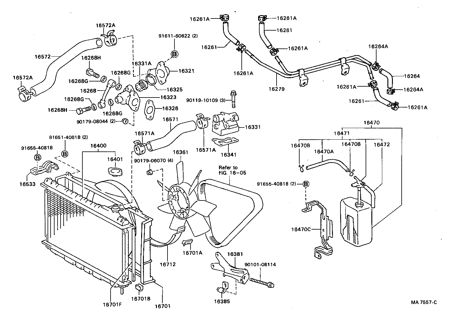 Radiator Water Outlet