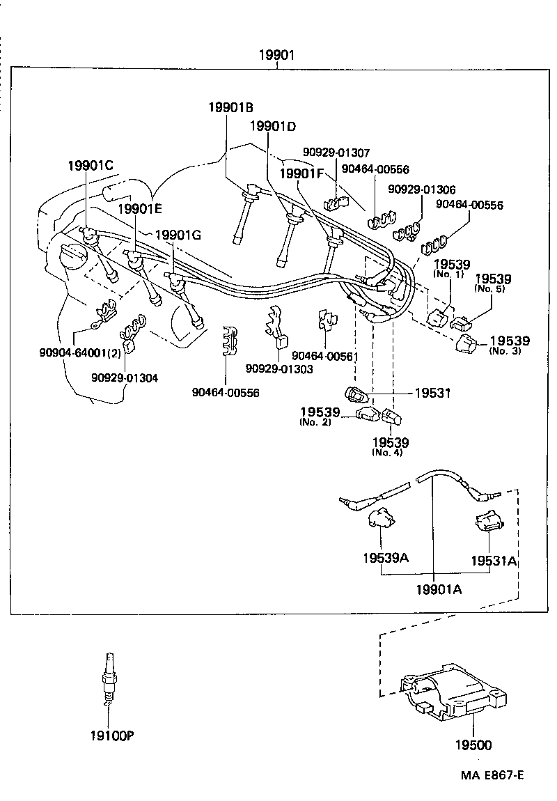 Ignition Coil Spark Plug Glow Plug