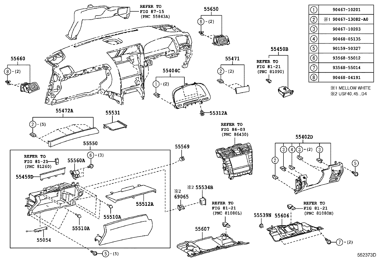 Instrument Panel Glove Compartment