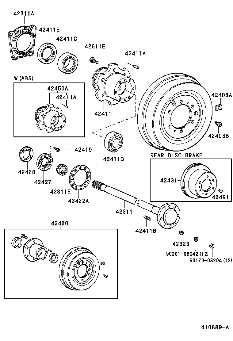 Rear Axle Shaft Hub