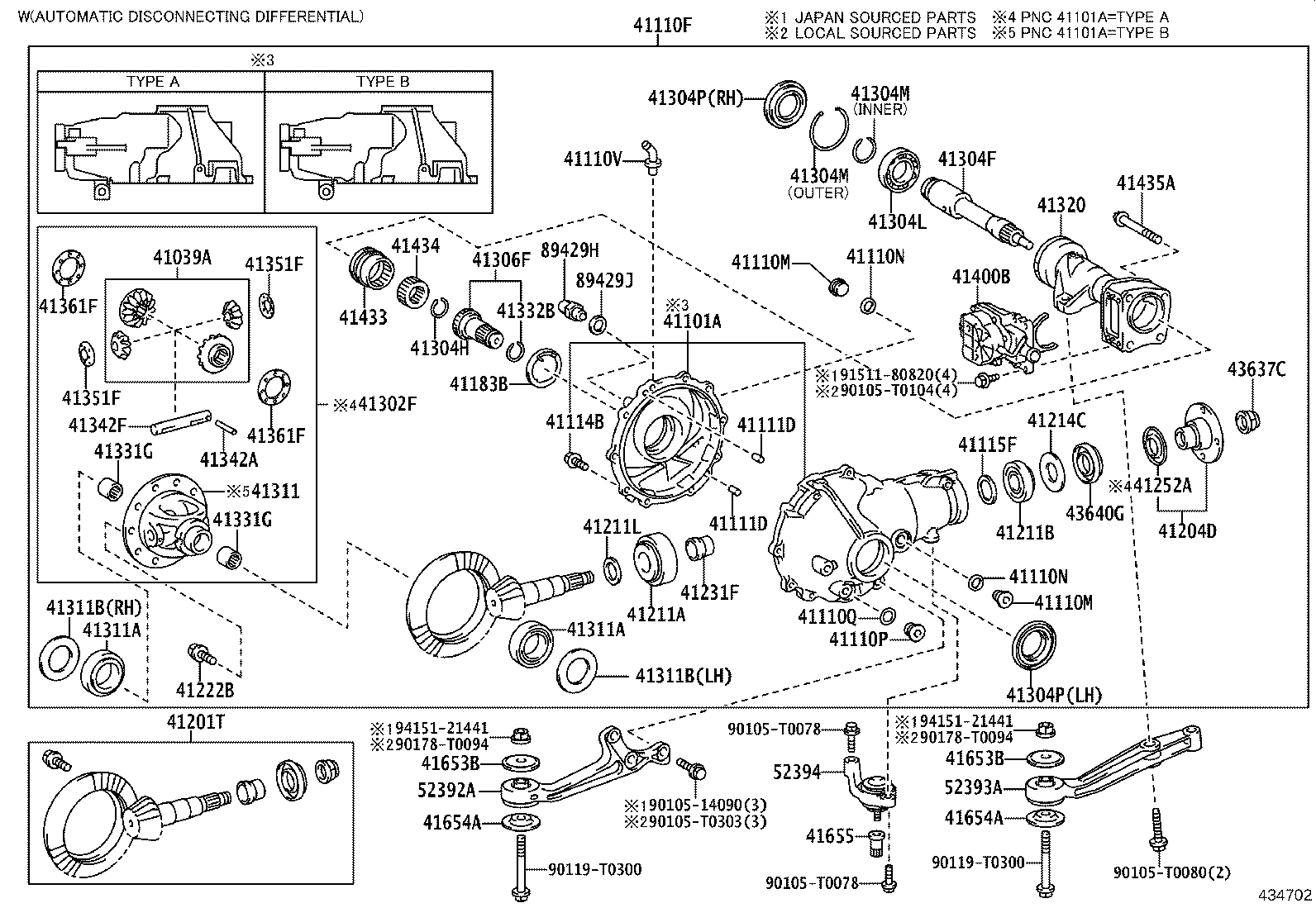 Front Axle Housing & Differential