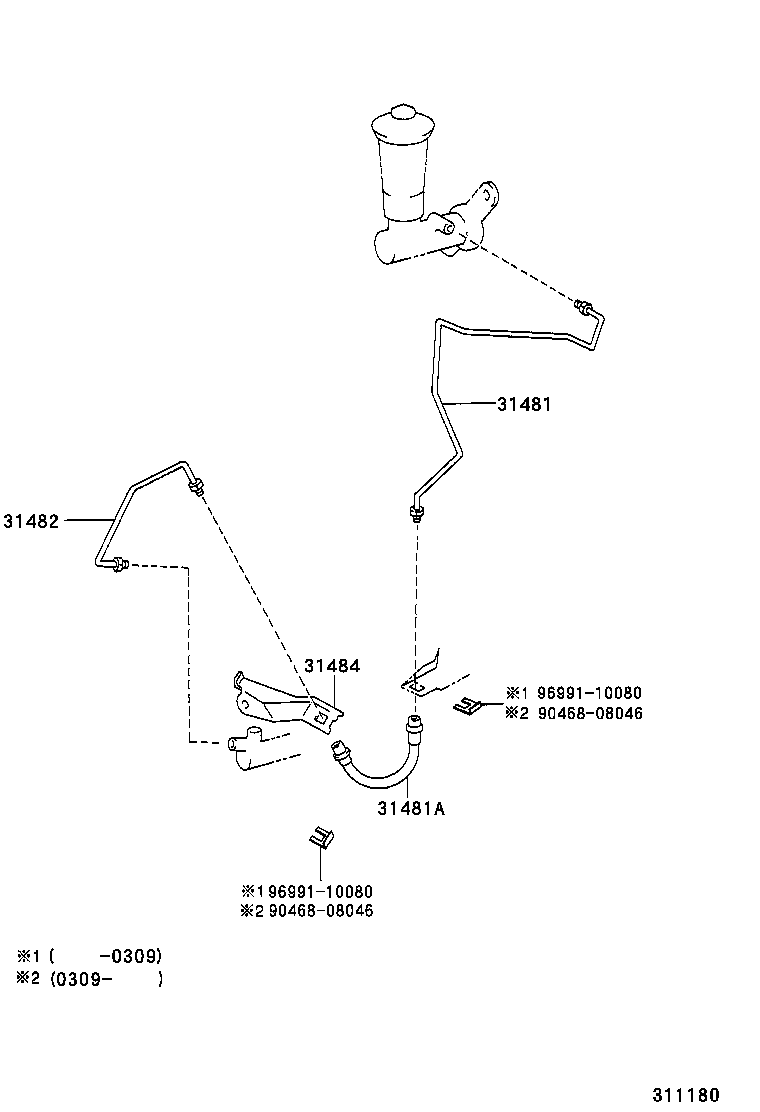 Manguera flexible del pedal del embrague