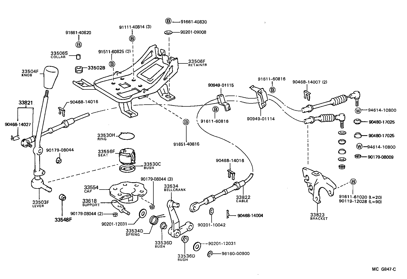 Shift Lever & Retainer