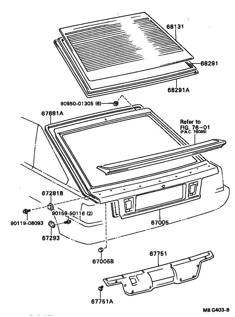 Back Door Panel Glass