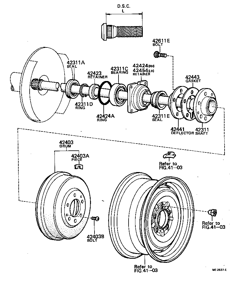 Rear Axle Shaft Hub