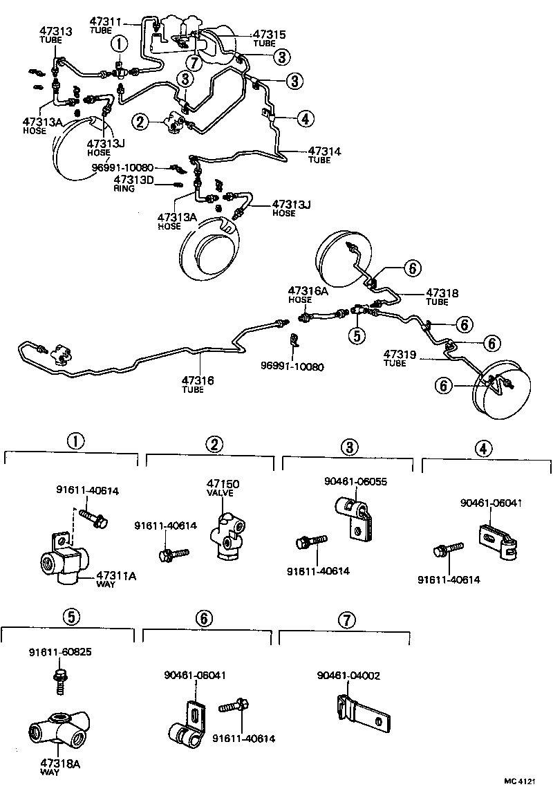 Abrazadera del tubo de freno