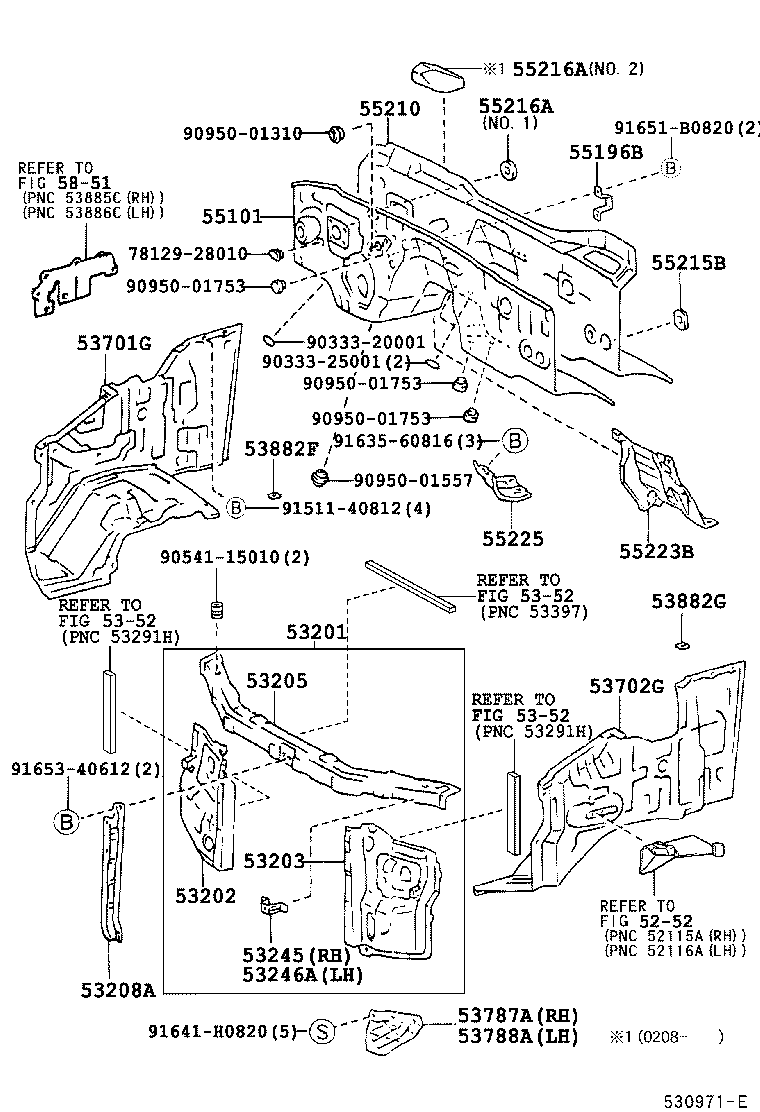 Front Fender Apron Dash Panel