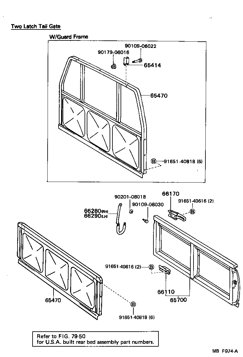 Rear Body Guard Frame Tail Gate