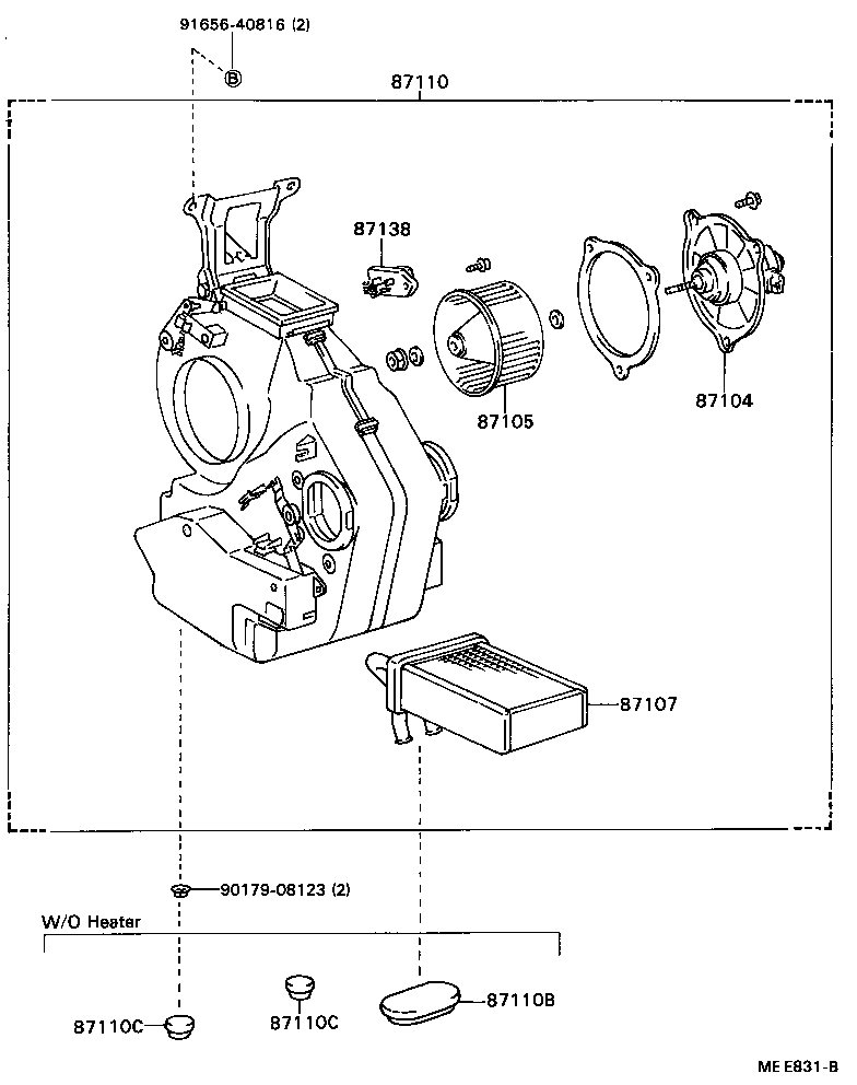 Heating Air Conditioning Heater Unit Blower