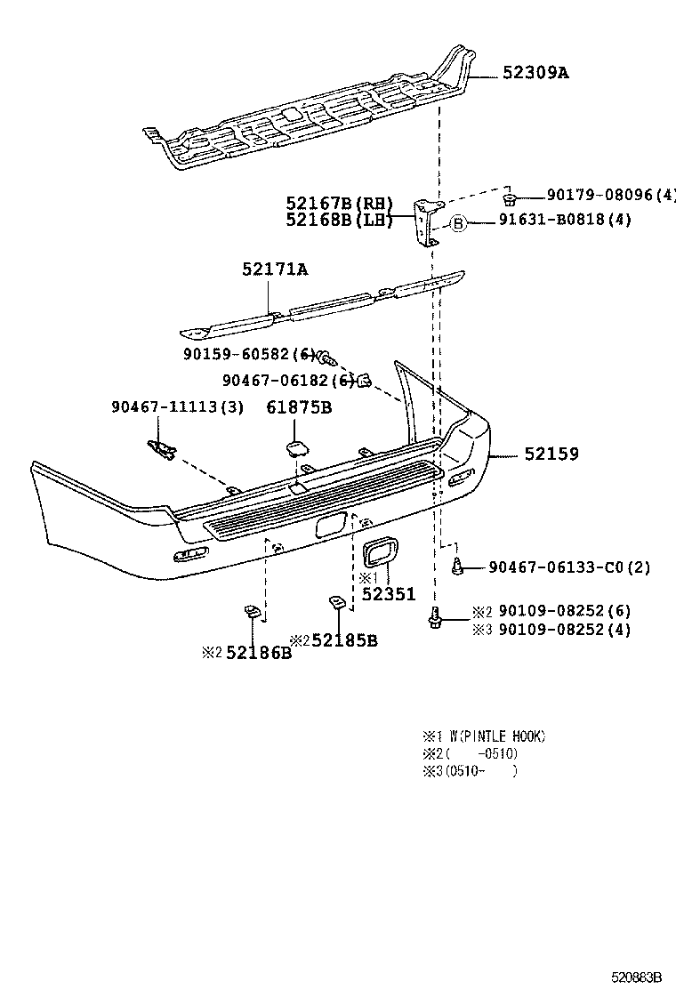 Rear Bumper & Bumper Stay