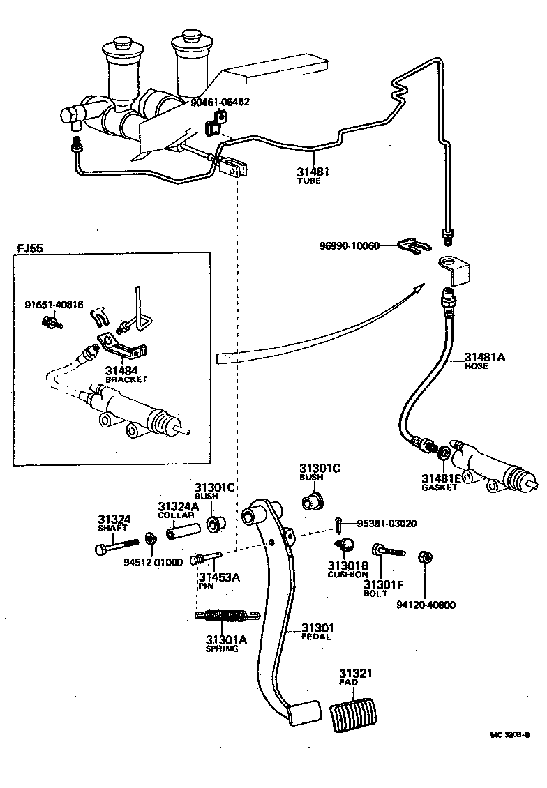 Clutch Pedal Flexible Hose