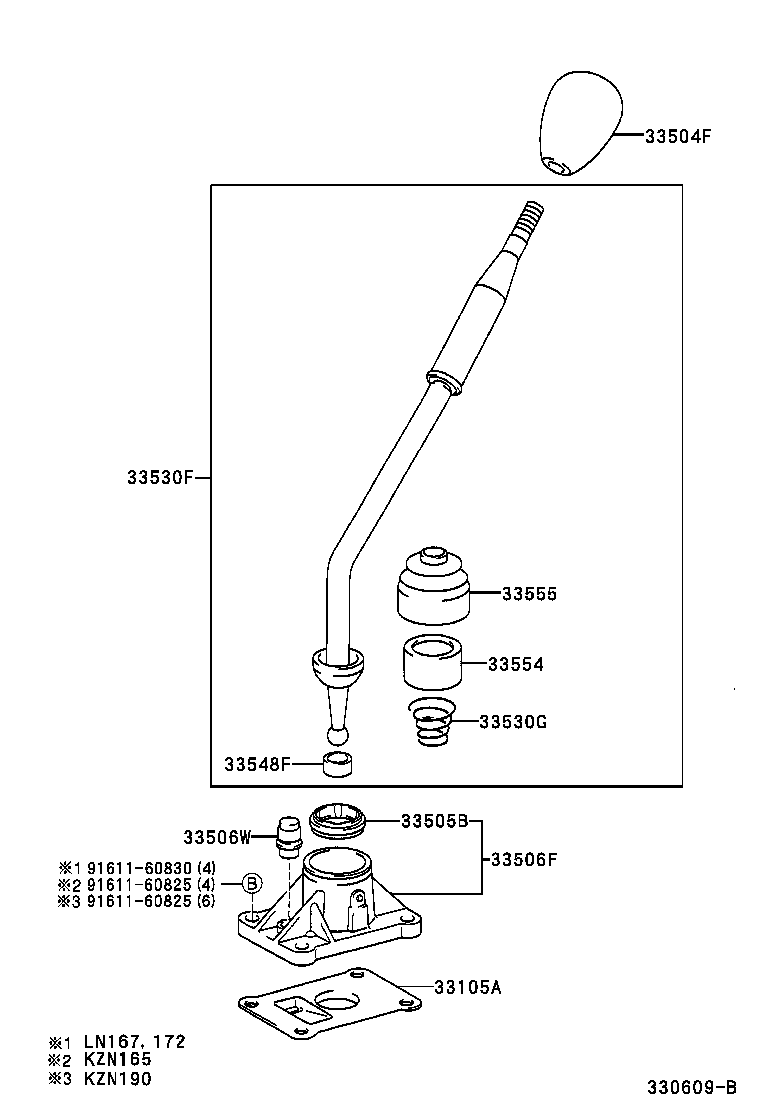 Shift Lever & Retainer