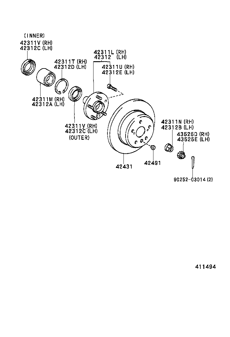 Rear Axle Shaft Hub