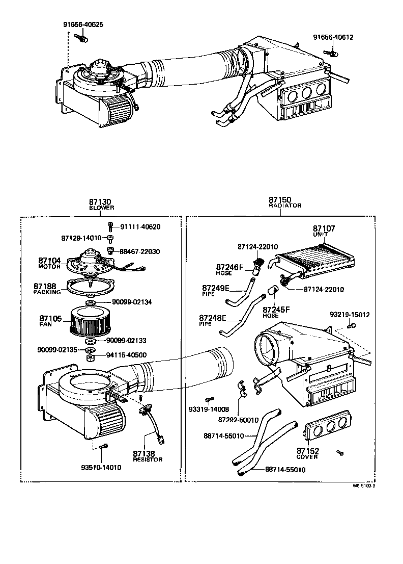 Heating Air Conditioning Heater Unit Blower