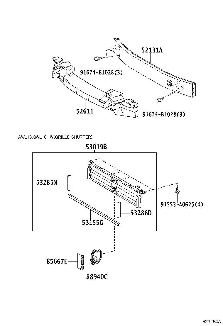 Front Bumper Bumper Stay