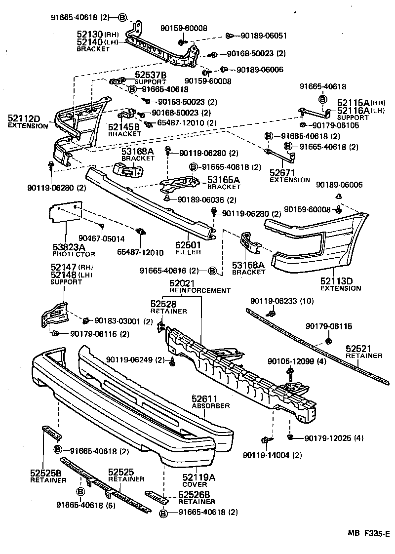 Front Bumper Bumper Stay