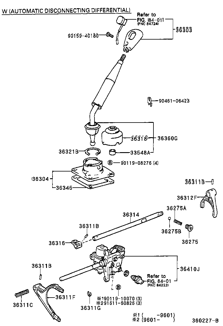 Transfer Lever & Shift Rod