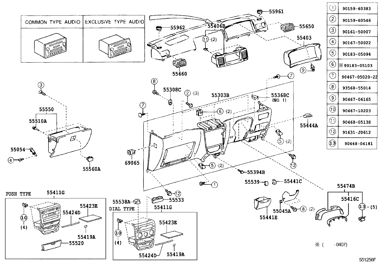 Instrument Panel Glove Compartment