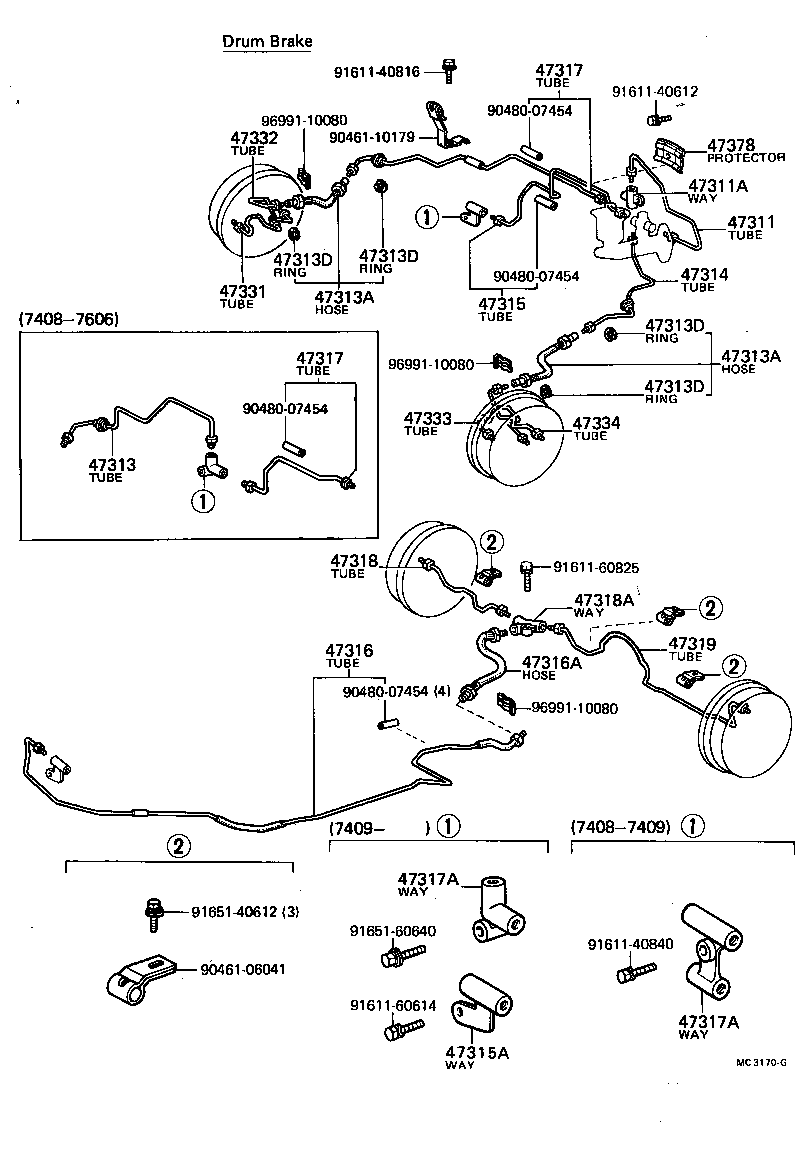 Abrazadera del tubo de freno