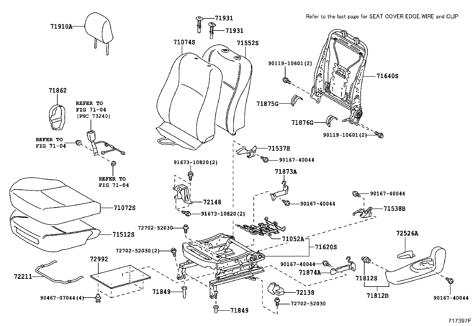 Asiento delantero y riel del asiento