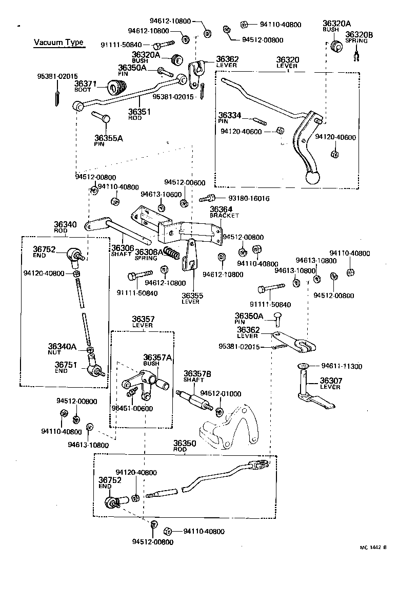 Transfer Lever & Shift Rod